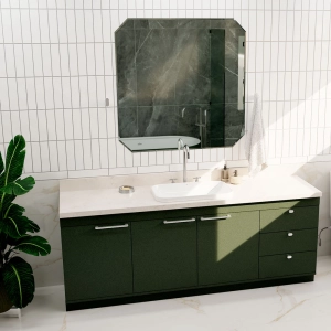 Cuba de Banheiro Louça Sobrepor Retangular 60 cm (Madri Branca)