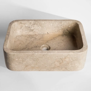 Cuba de Banheiro M&aacute;rmore Army Polido Apoio Retangular 50 cm (Muna)