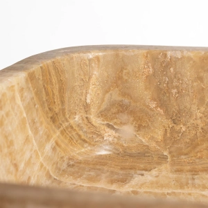 Cuba de Banheiro Mármore Ônix Polido Apoio Retangular 55 cm (Kepa)