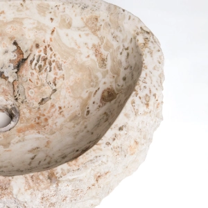 Cuba de Banheiro M&aacute;rmore &Ocirc;nix Vanilla R&uacute;stica Apoio at&eacute; 55 cm (Riau)