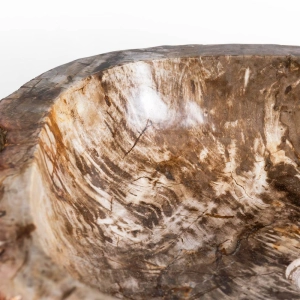 Cuba de Banheiro Madeira Petrificada Natural Apoio at&eacute; 65 cm (Kayu)