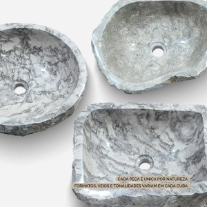 Cuba de Banheiro M&aacute;rmore Army R&uacute;stica Apoio at&eacute; 50 cm (Jakarta)