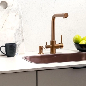 Cuba de Cozinha Inox Retangular 59x37 cm (Miura Rosé Gold Fosca)