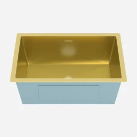 Cuba de Cozinha Inox Retangular 59x37 cm (Nara Ouro Fosca) Produto Cuba de Cozinha Inox Retangular 59x37 cm (Nara Ouro Fosca)