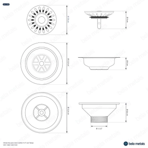 Cuba Dupla de Cozinha Inox Retangular 73x50 cm (Kai Dourada Fosca)