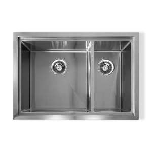 Cuba Dupla de Cozinha Inox Retangular 73x50 cm (Kai Escovada)