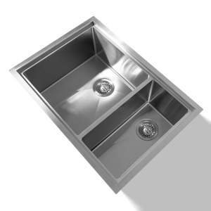 Cuba Dupla de Cozinha Inox Retangular 73x50 cm (Kai Escovada)
