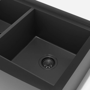 Cuba Dupla Fazenda Workstation de Cozinha Inox 84x50 cm (Ise Grafite Fosca)