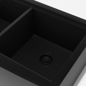 Cuba Dupla Fazenda Workstation de Cozinha Inox 84x50 cm (Ise Preta Fosca)