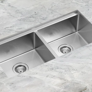 Cuba Dupla Workstation de Cozinha Inox 82x41 cm (Kobe Escovada)