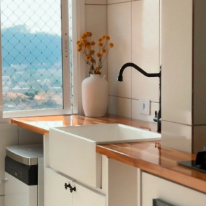 Cuba Fazenda de Cozinha Lou&ccedil;a Retangular 55x41 cm (Amalfi Branca)