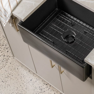 Cuba Fazenda de Cozinha Lou&ccedil;a Retangular 55x41 cm (Amalfi Preta)