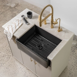 Cuba Fazenda de Cozinha Lou&ccedil;a Retangular 55x41 cm (Amalfi Preta)