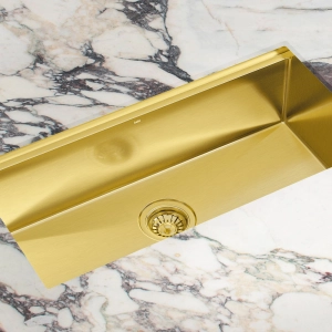 Cuba Workstation de Cozinha Inox 78x41 cm (Osaka Dourada Fosca)