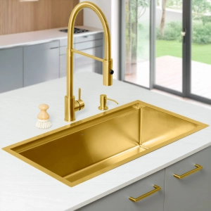 Cuba Workstation de Cozinha Inox 78x41 cm (Osaka Dourada Fosca)