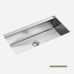 Cuba Workstation de Cozinha Inox 78x41 cm (Osaka Escovada)