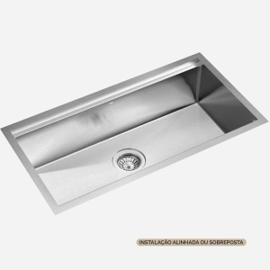 Cuba Workstation de Cozinha Inox 78x41 cm (Osaka Escovada)