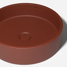 Cuba de Banheiro Concreto Apoio Redonda 39 cm (Oso Marsala) Produto Cuba de Banheiro Concreto Apoio Redonda 39 cm (Oso Marsala)