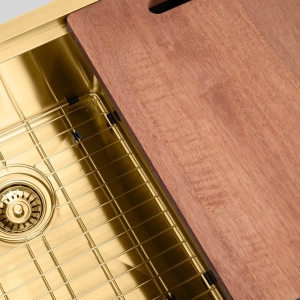 Grade Aramada Inox para Cuba Dupla 41x42 e 21x42 cm (Dourada | Ouro Fosca)