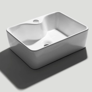 Cuba de Banheiro Lou&ccedil;a Apoio Retangular 40 cm (Sintra Branca)