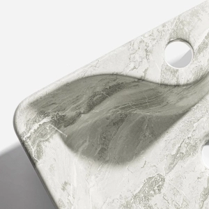 Cuba de Banheiro Louça Semi Encaixe 48 cm (Sicília Mármore Grey)