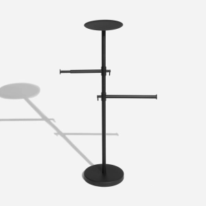 Toalheiro de Piso em Inox (Donatello Preto Fosco)