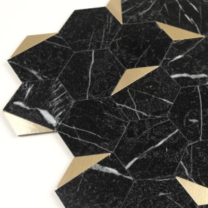 Pastilhas Adesivas Met&aacute;licas (Nero Gold)