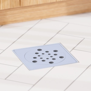 Ralo Seco Sifonado com Fecho 10x10 cm (Platina)