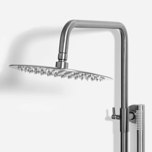 Ducha Coluna de Inox Redonda 25 cm (Grafite Fosca) 