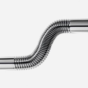 Sif&atilde;o Met&aacute;lico Flex&iacute;vel com Copo para Banheiro (Line Cromado)