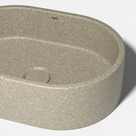 Cuba de Banheiro Concreto Apoio Elipse 40 cm (Francs Granilite Fóssil) Produto Cuba de Banheiro Concreto Apoio Elipse 40 cm (Francs Granilite Fóssil)