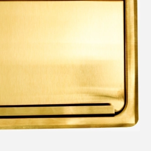 Lixeira Embutida de Cozinha Inox Quadrada 5 Litros (Dourada Fosca) - Outlet