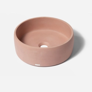 Cuba de Banheiro Concreto Apoio Redonda 35 cm (Small Rosé)