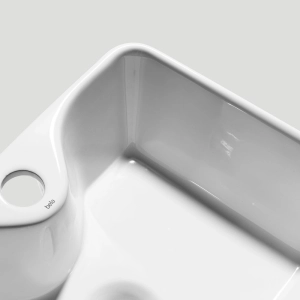 Cuba de Banheiro Lou&ccedil;a Apoio Retangular 40 cm (Sintra Branca)