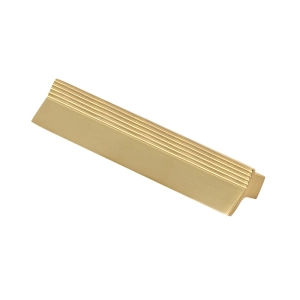 Puxador para M&oacute;vel Al&ccedil;a Sobrepor 96 mm Zamac (Troia Dourado Fosco) - Outlet