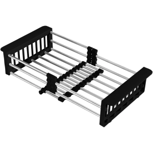 Cesto Escorredor Ajust&aacute;vel Inox para Cuba (Preto Fosco)