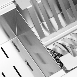 Escorredor Embutido Calha Molhada Inox 26x41 cm (Escovado)