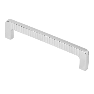 Puxador para M&oacute;vel Al&ccedil;a Sobrepor 128 mm Zamac (Petra Cromado) - Outlet