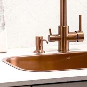 Dosador para Detergente Embutido Inox 500 ml (Basic Ros&eacute; Gold Fosco)