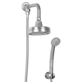 Produto Ducha Auto Limpante Redonda 12 cm de Parede com Desviador (Gutta Escovada) - Outlet