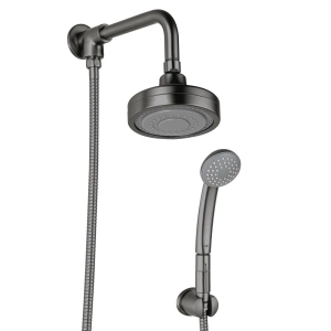 Ducha Auto Limpante Redonda 12 cm de Parede com Desviador (Gutta Grafite Fosca)