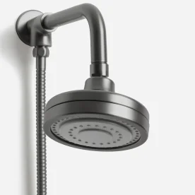 Ducha Auto Limpante Redonda 12 cm de Parede com Desviador (Gutta Grafite Fosca) - Outlet Produto Ducha Auto Limpante Redonda 12 cm de Parede com Desviador (Gutta Grafite Fosca) - Outlet