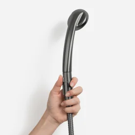 Ducha Auto Limpante Redonda 12 cm de Parede com Desviador (Gutta Grafite Fosca) - Outlet Produto Ducha Auto Limpante Redonda 12 cm de Parede com Desviador (Gutta Grafite Fosca) - Outlet