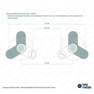 Ducha Coluna de Inox Quadrada 25 cm (Cromada)