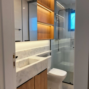 Ducha Coluna de Inox Quadrada 25 cm (Preta Fosca)