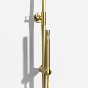 Ducha Coluna de Inox Redonda 25 cm (Dourada Fosca)