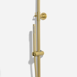 Ducha Coluna de Inox Redonda 25 cm (Dourada Fosca)