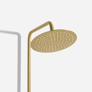 Ducha Coluna de Inox Redonda 25 cm (Dourada Fosca)