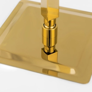 Ducha de Inox Quadrada 20x20 cm de Teto (Dourada)