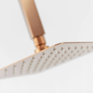 Ducha de Inox Quadrada 20x20 cm de Teto (Rosé Gold)